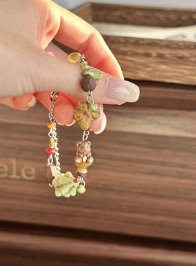 动物派对系列！一加一shop原创手作捷克珠串珠手链童话复古小浣熊