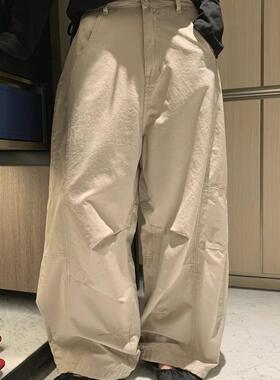 CC-LL韩国东大们代购 春季新款 工装风可束脚宽松百搭直筒休闲裤