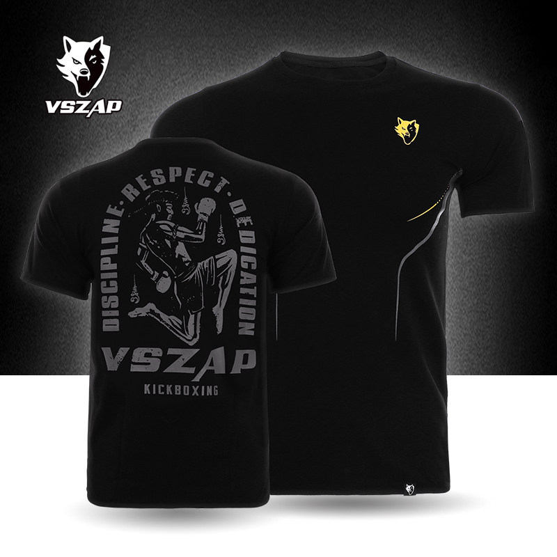VSZAP专业踢拳MMA短袖T恤拳击健身搏击运动搏格斗训练日常运动UFC