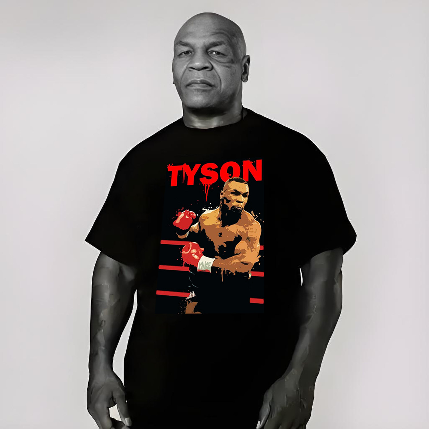 MMA泰拳击泰森MIKE TYSON拳王短袖UFC搏击综合格斗运动纯棉男T恤