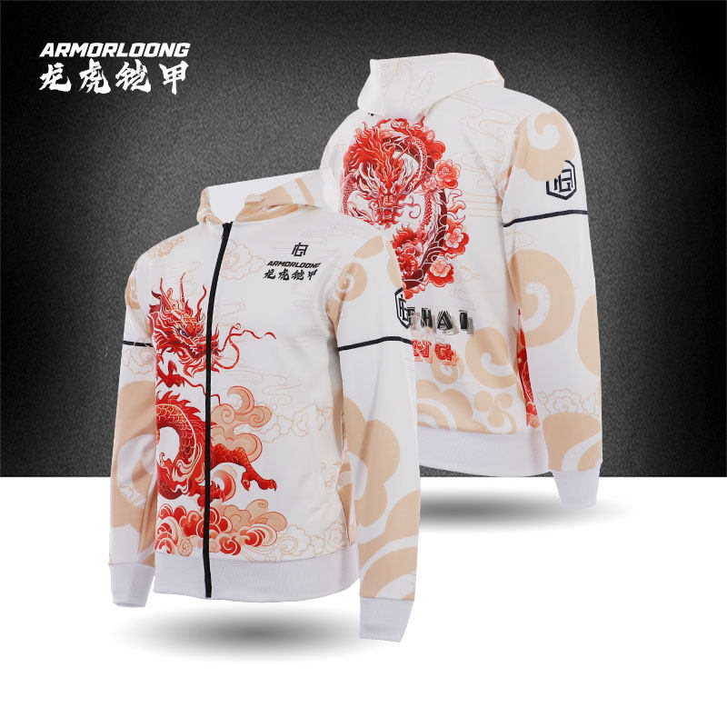 秋冬定制休闲运动格斗AL青龙MMA帽衫泰拳夹克UFC训练衣服卫衣外套