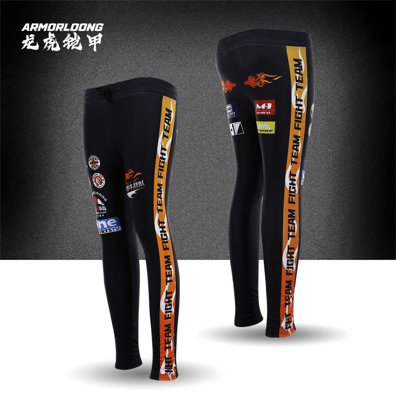 MMA格斗搏击紧身训练儿童男女春秋速干免费定制UFC职业格斗战队