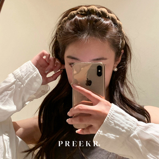 韩系高级感倒齿梳发箍2026新款 极简灰灰 发夹头箍头饰 oni Pree