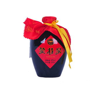 【品牌直供】蒙特泉小黑坛浓香型纯粮食高度白酒42度500ML*6瓶/箱