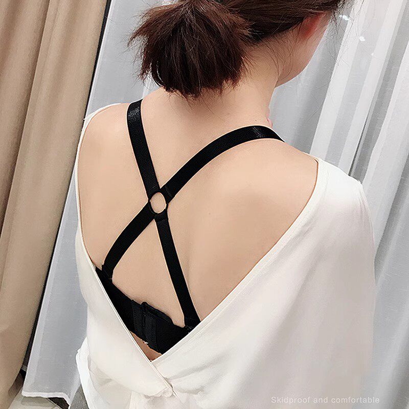 【买2送1】美背交叉肩带内衣带防滑防掉高弹舒适文胸带胸罩带宽钩