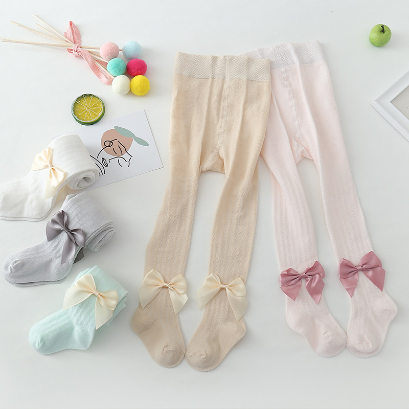 婴幼儿春夏棉连裤袜女宝宝连体袜女童打底裤儿童大PP连体袜裤