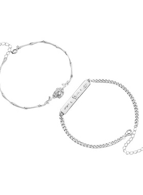 新款小王子与玫瑰花情侣手链一对小众轻奢简约手环异地恋礼物