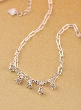 新中式双层铃兰花流苏手链女轻奢气质小清新个性时尚感简约手饰