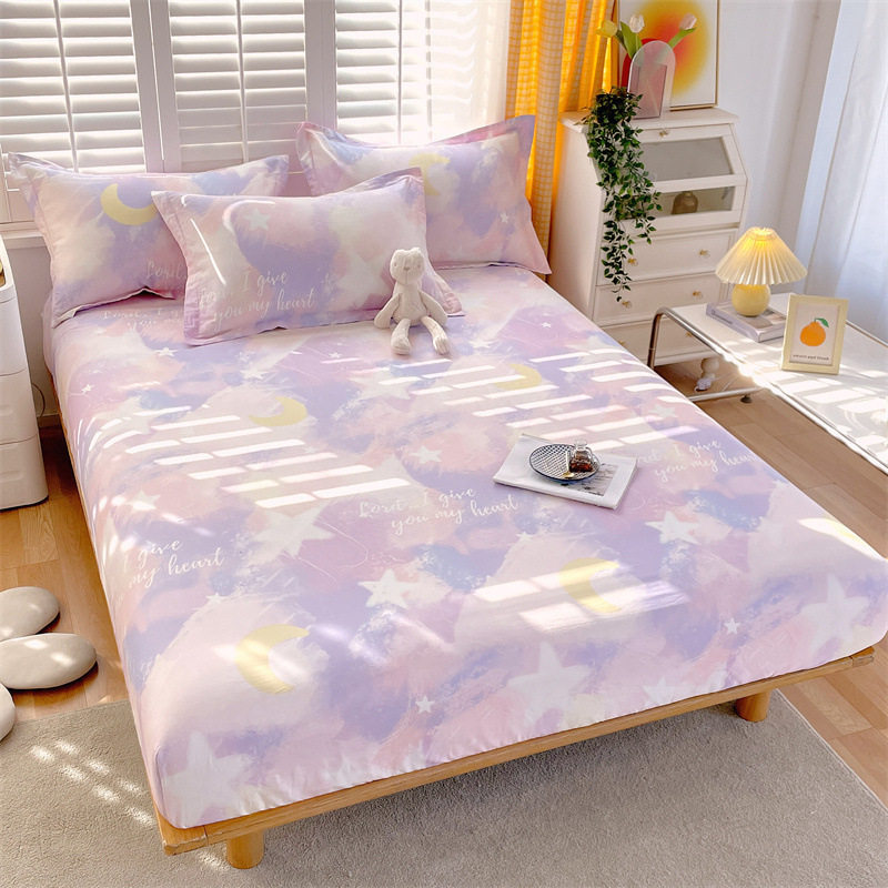 13372纯棉床笠单件全棉席梦思床保护套子家用印花全包防滑床罩