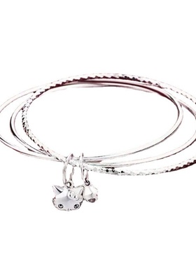 三生三世手镯女年轻时尚简约铃铛hello kitty凯蒂猫送闺蜜女友礼