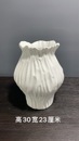 简约现代上釉陶瓷纯手工北欧白色普通包装 玄关复古粗陶花瓶