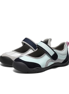 周雨彤同款百丽新年限定系列银雾漫步运动玛丽珍女鞋子3RT12AQ5