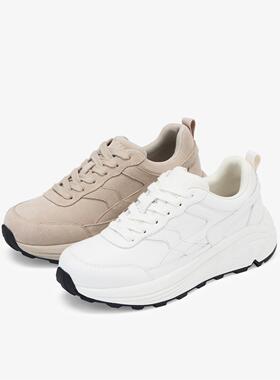 73hours女鞋舒适定义25秋季新款厚底运动休闲鞋小白鞋复古阿甘鞋