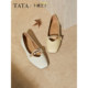 TATA他她女鞋 子2H0C3CQ5 鞋 半融芝士2025秋低跟休闲鞋 百搭浅口单鞋