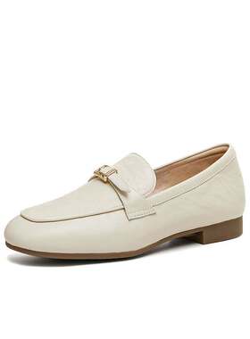 天美意复古平底英伦乐福鞋小皮鞋女一脚蹬单鞋2026春新款CPC16AA6