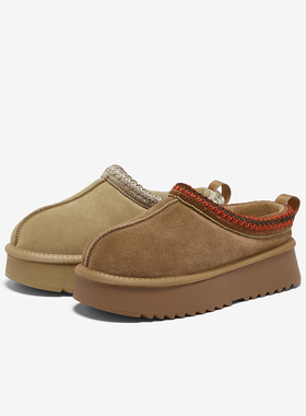 【牧归人】百思图25冬新款勃肯鞋雪地靴加绒厚底拖鞋棉鞋DK807DM5