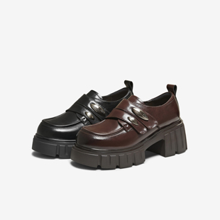 牛津鞋 单鞋 CHY08CM5预 女厚底英伦风小皮鞋 TATA他她钢琴家乐福鞋