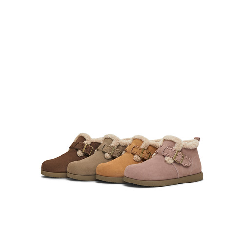 天美意厚底加绒毛毛鞋雪地靴女棉线短靴2025冬季新款BM111DD5