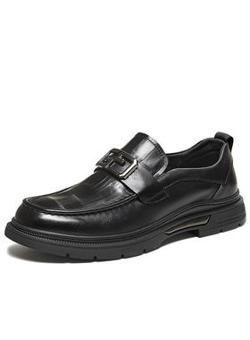 百思图2026春季新款乐福鞋简约商务通勤男休闲皮鞋WYC27AM6