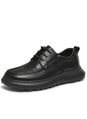 百思图2025春季商场新款商务休闲皮鞋厚底乐福鞋男58306AM5