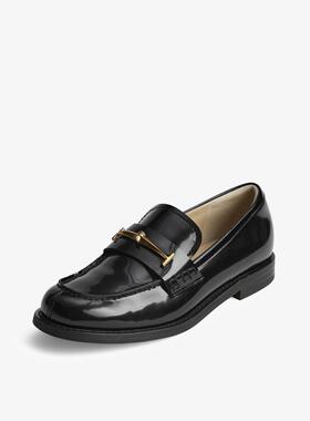 73hours女鞋慢节奏2024春新款一脚蹬法式乐福鞋小皮鞋女AAE10AM4