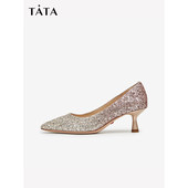 他她2024春商场同款 时尚 气质浅口女单鞋 Tata 新款 7QT07AQ4