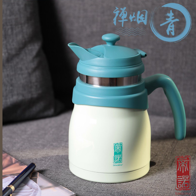 美国帝诺家用保温壶焖泡黑茯茶养生花茶壶不锈钢保温壶带过滤网壶