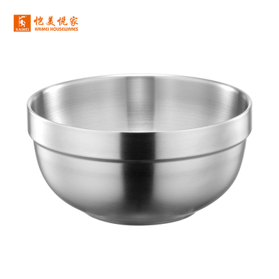 【阿明】恺美悦家18-10不锈钢碗一人食食品街家用加厚圆形