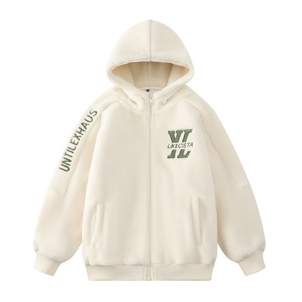 羊羔绒棉衣男冬季外套加绒加厚保暖棉服青少年潮牌宽松羊羔毛棉袄
