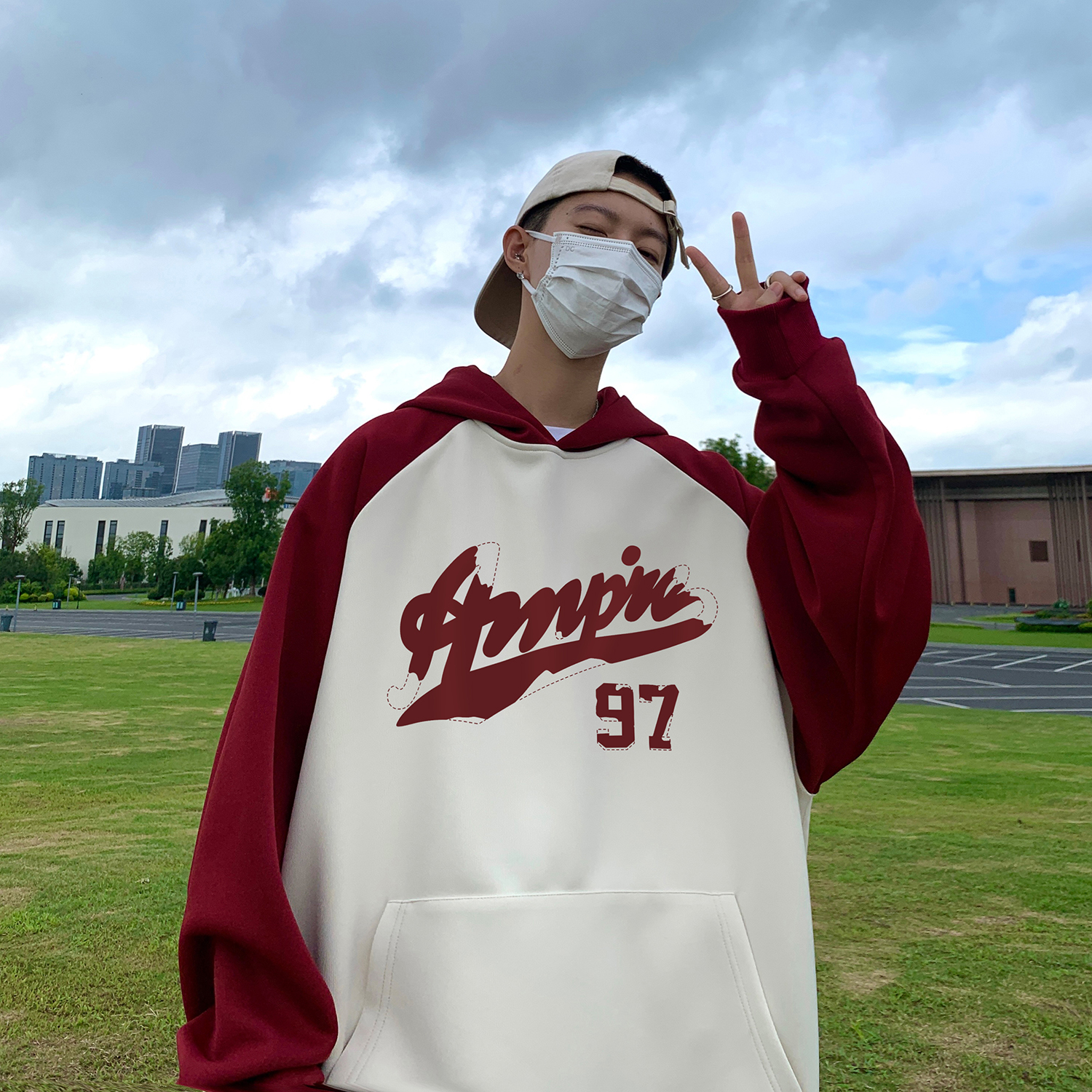 青少年卫衣男款春秋宽松连帽外套