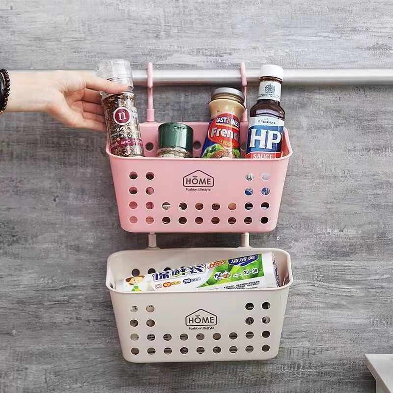 浴室壁挂式吸盘收纳筐沥水免打孔卫生间小挂篮厨房杂物悬挂收纳篮,收纳整理,收纳筐,淘宝优惠券,粉丝福利购,淘宝优惠卷
