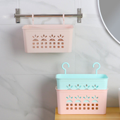 浴室小挂篮子壁挂式 收纳篮筐卫生间洗澡篮厨房葱姜蒜置物架免打孔