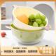 新款 双层洗菜盆沥水篮食品级塑料家用厨房果蔬加厚滤水菜篓水果篮