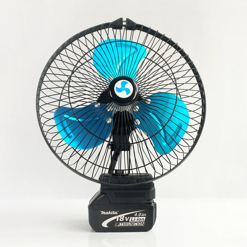 适用Makita牧田款锂电池11寸金属风扇两档垂钓户外露营红松带USB