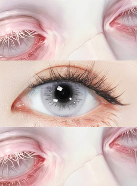 白色美瞳COS万圣节半年抛灰色混血吸血鬼隐形眼镜年抛正品官方