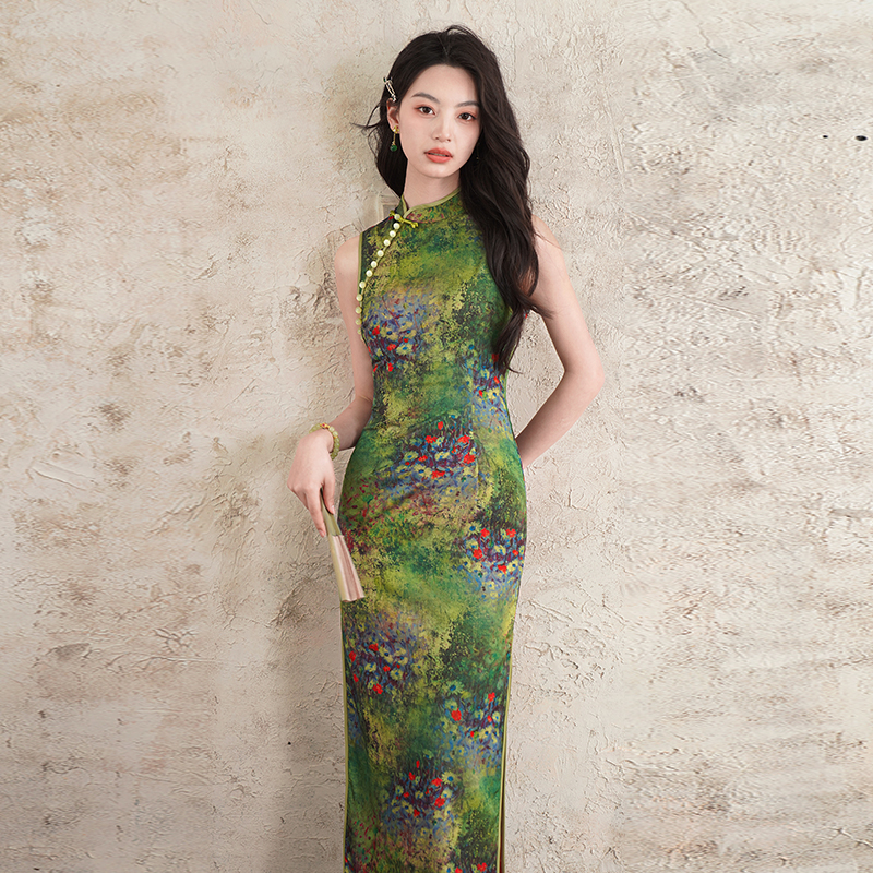 年轻款淑女范绝美无袖日常穿旗袍