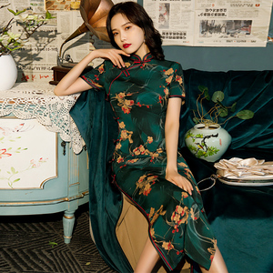 新中式高考送考老上海旗袍年轻款高端气质复古国风日常可穿连衣裙