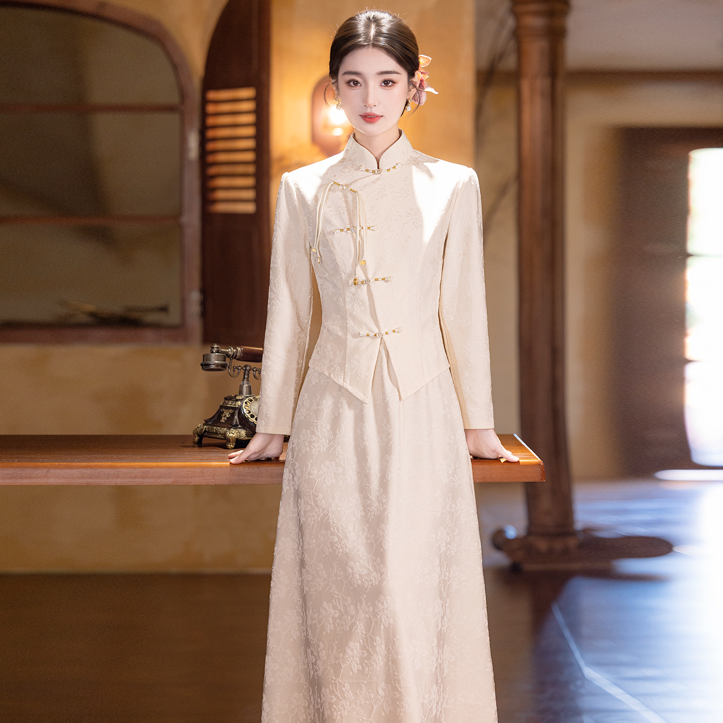 新中式结婚旗袍两件套装敬酒服