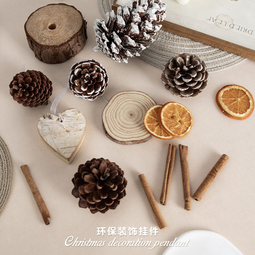 Christmas Natural Plant Pinecone Small Pendant圣诞植物松果