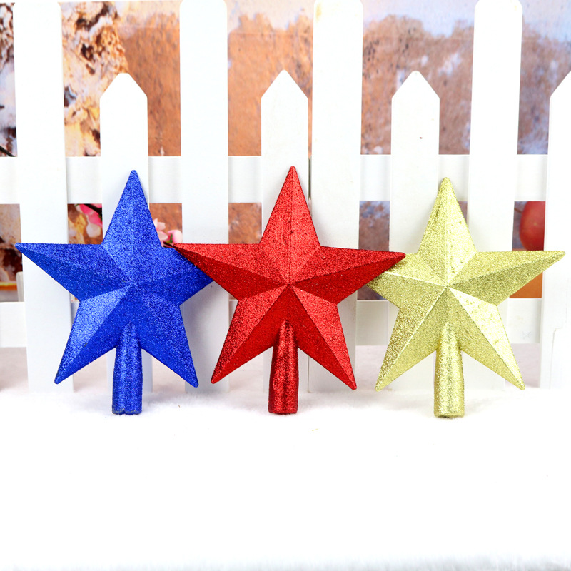 New Christmas tree decoration pentagram圣诞树装饰品五角星