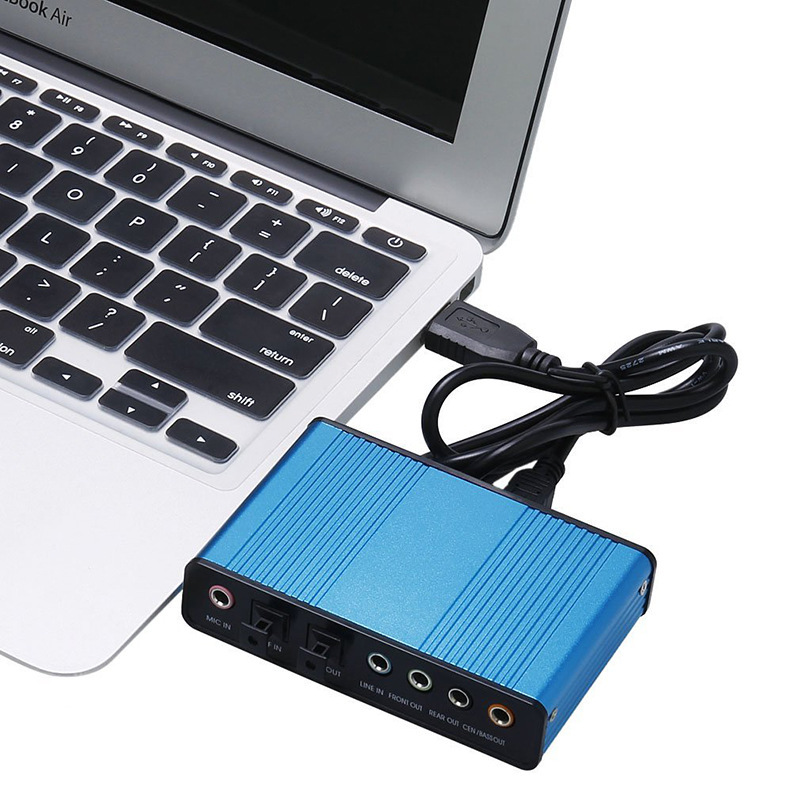 External Optical USB 6 Audio Sound Card S/PDIF Adapter