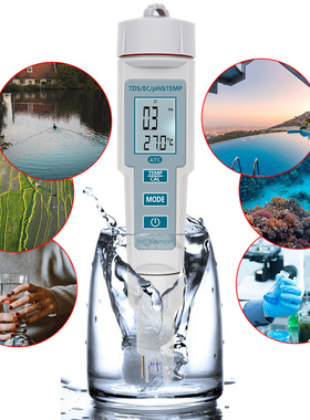 4-in-1 pH/EC/TDS/acid-base water quality testing pen测试笔