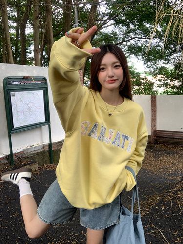 贴布绣sanjati卫衣青春