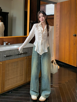 SANJATI长裤水洗四季做旧