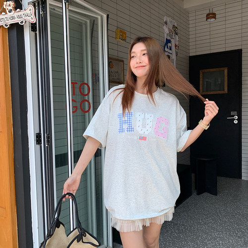 Sanjati短袖潮青少年贴布绣