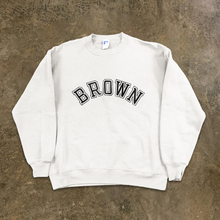 BOMBA STUDIO BROWN 심플 다재다능한 레터 스웨트 셔츠 오버사이즈 트렌디 브랜드 남녀 커플 탑