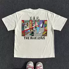 Bomba Studio 250g Heavyweight Pure Cotton! National Trend Animation Hiphop Unique Printed Short-Sleeved T-Shirt