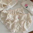 5条A类婴儿棉内裤女纯棉奶黄碎花少女生全棉裆女士三角裤2025新款