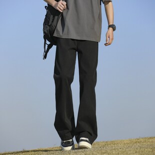【于适同款】BONELESS美式微喇牛仔裤男士秋季宽松直筒裤阔腿加绒