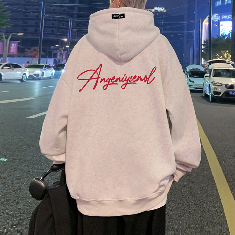 【于适同款】BONELESS美式重磅卫衣男生秋冬季高街休闲大码上衣服